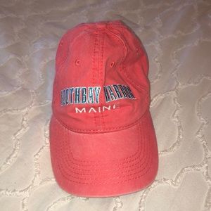 Salmon colored Maine hat